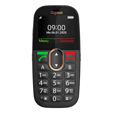 Gigaset S30853-H1234-R101 GL695, Barra, SIM única, 5,87 cm (2.31"), 2 MP, 1400 mAh, Negro