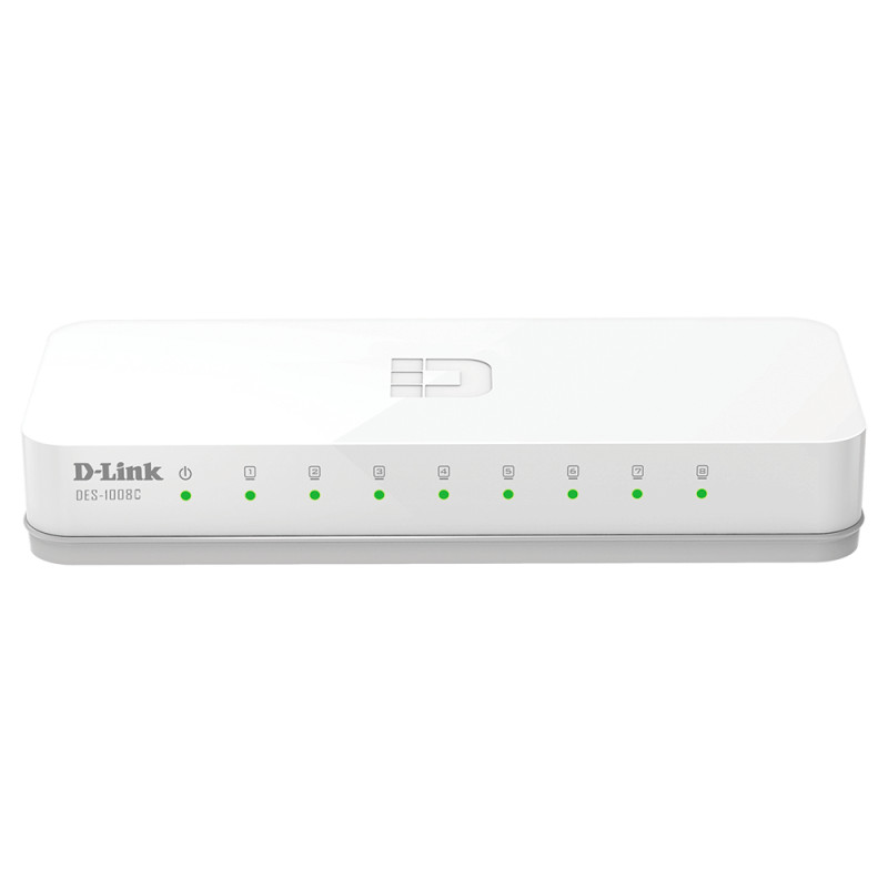 D-Link DES-1008C/E 0, No administrado, Fast Ethernet (10/100), Bidireccional completo (Full duplex), Escritorio