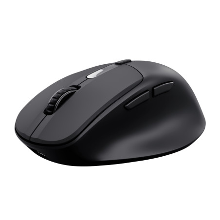 Trust 25991 Zevo, mano derecha, Óptico, RF Wireless + Bluetooth, 4000 DPI, Negro