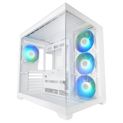 Mars Gaming MCV5W MCV5W, Midi Tower, Blanco, ATX, micro ATX, Mini-ITX, Vidrio templado, 16,5 cm, 41,6 cm