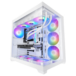 Mars Gaming MCV5W MCV5W, Midi Tower, Blanco, ATX, micro ATX, Mini-ITX, Vidrio templado, 16,5 cm, 41,6 cm 2