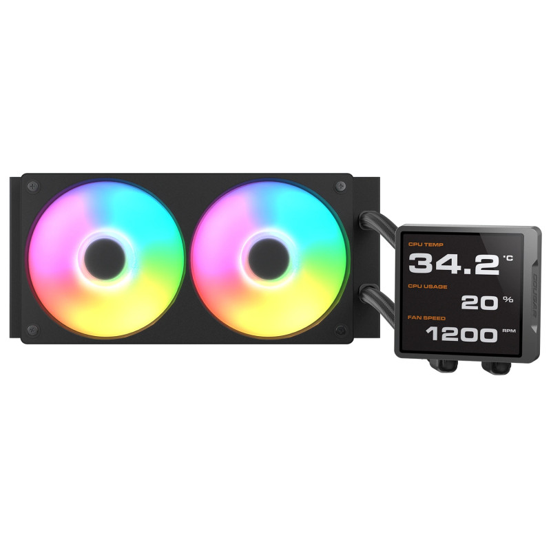 COUGAR 3MPVP240.0001 CGR-PSDVPRGB-B-240, Sistema de refrigeración líquida todo en uno, 12 cm, 700 RPM, 2500 RPM, Negro
