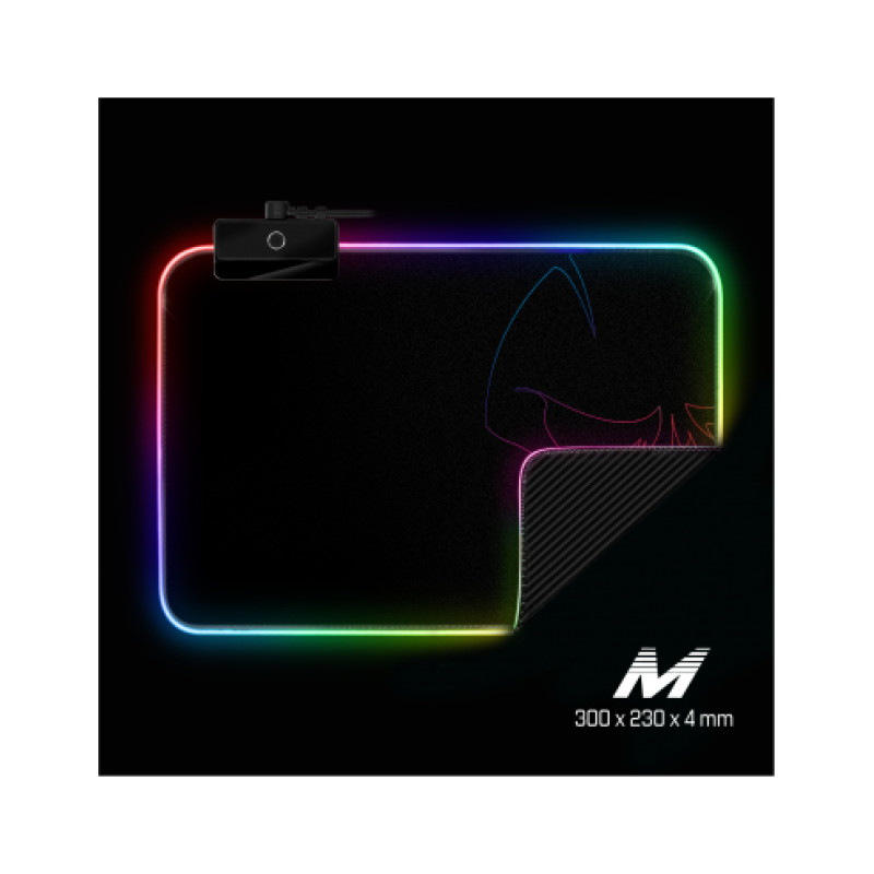 Spirit of Gamer SOG-PADMRGB Darkskull, Negro, Multicolor, Imagen, Tela, Caucho, USB con suministro de corriente, Base