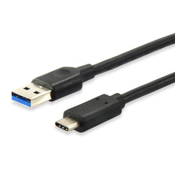Equip 12834107 12834107 Cable USB 3.2 Gen1 C a A , M/M , 1.0m, 5Gbps, Negro, 1 m, USB A, USB C, USB 3.2 Gen 2 (3.1 Gen 2),