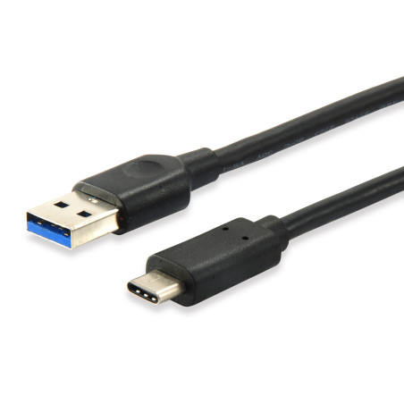 Equip 12834107 12834107 Cable USB 3.2 Gen1 C a A , M/M , 1.0m, 5Gbps, Negro, 1 m, USB A, USB C, USB 3.2 Gen 2 (3.1 Gen 2),