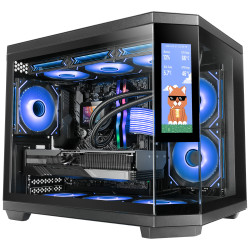 Mars Gaming MC3TCORELCDM MC3TCORELCDM, Mini Tower, PC, Negro, micro ATX, Mini-ITX, Vidrio templado, Juego
