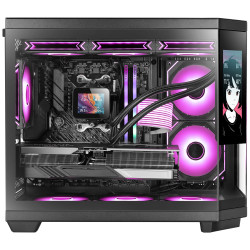 Mars Gaming MC3TCORELCDM MC3TCORELCDM, Mini Tower, PC, Negro, micro ATX, Mini-ITX, Vidrio templado, Juego 2