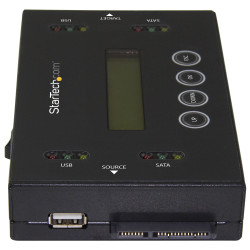 StarTech.com SU2DUPERA11 Clonador y Borrador Independiente 1:1 para Memorias USB y Unidades de Disco Duro y SSD SATA - con 2