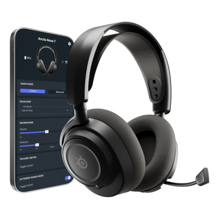 Steelseries 5707119065719 Arctis Nova 7X Gen 2, Inalámbrico, 20 - 22000 Hz, Juego, 325 g, Auriculares, Negro