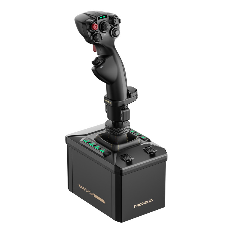 MOZA MOZ-AS017 AB6 Flight Simulator, Kit de simulador de vuelo, Negro, Acrilonitrilo butadieno estireno (ABS), Aluminio, Fibra