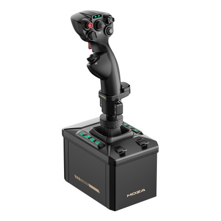 MOZA MOZ-AS017 AB6 Flight Simulator, Kit de simulador de vuelo, Negro, Acrilonitrilo butadieno estireno (ABS), Aluminio, Fibra