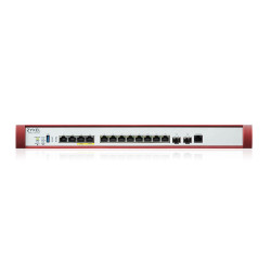 Zyxel USGFLEX700H-EU0101F USG FLEX 700H, 15 Gbit/s, 3 Gbit/s, 6300 Mbit/s, 235 BTU/h, IKEv2, IPSec, SSL, Alámbrico