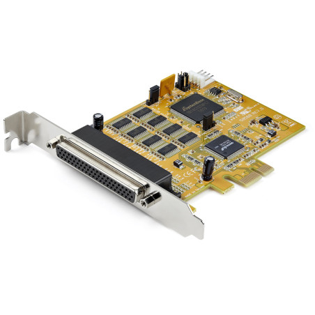 StarTech.com PEX8S1050 Tarjeta Adaptadora PCI Express Serie de 8 Puertos RS232 - Tarjeta Serial PCIe - DB9 UART 16C1050 -