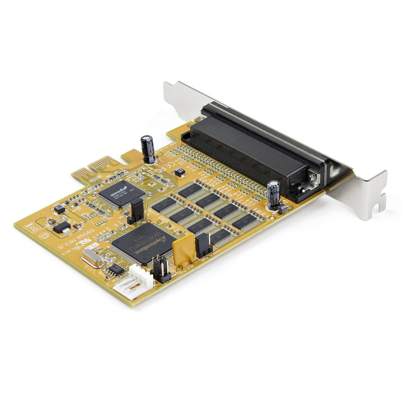 StarTech.com PEX8S1050 Tarjeta Adaptadora PCI Express Serie de 8 Puertos RS232 - Tarjeta Serial PCIe - DB9 UART 16C1050 -
