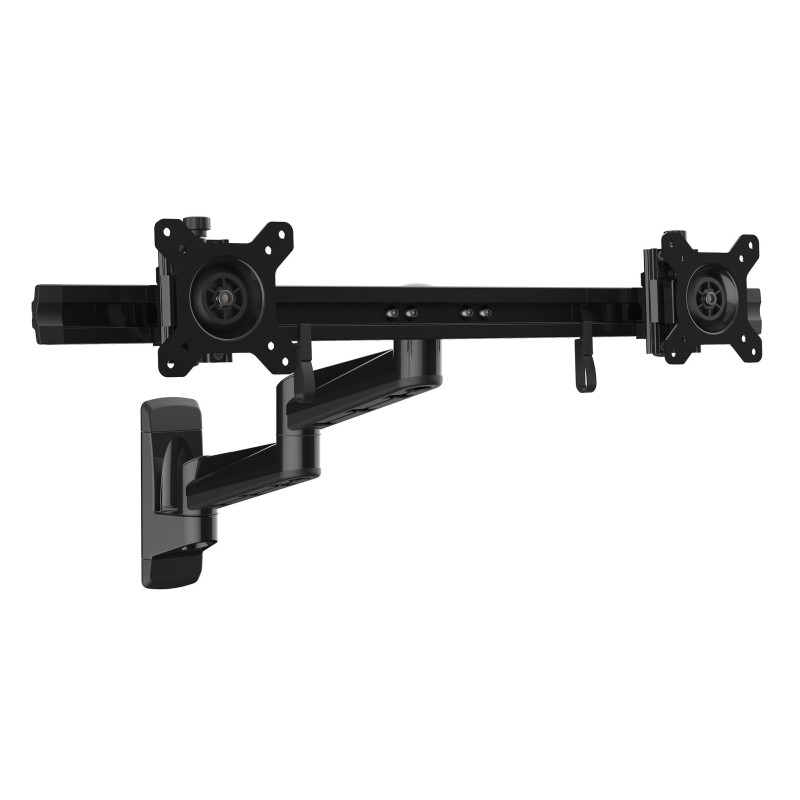 StarTech.com ARMDUALWALL Brazo para Dos Monitores de Instalación en Pared - Soporte Ergonómico Articulado VESA x2 Monitores
