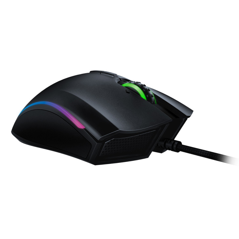 Razer RZ01-02560100-R3M1 Mamba Elite, mano derecha, Óptico, USB tipo A, 16000 DPI, Negro