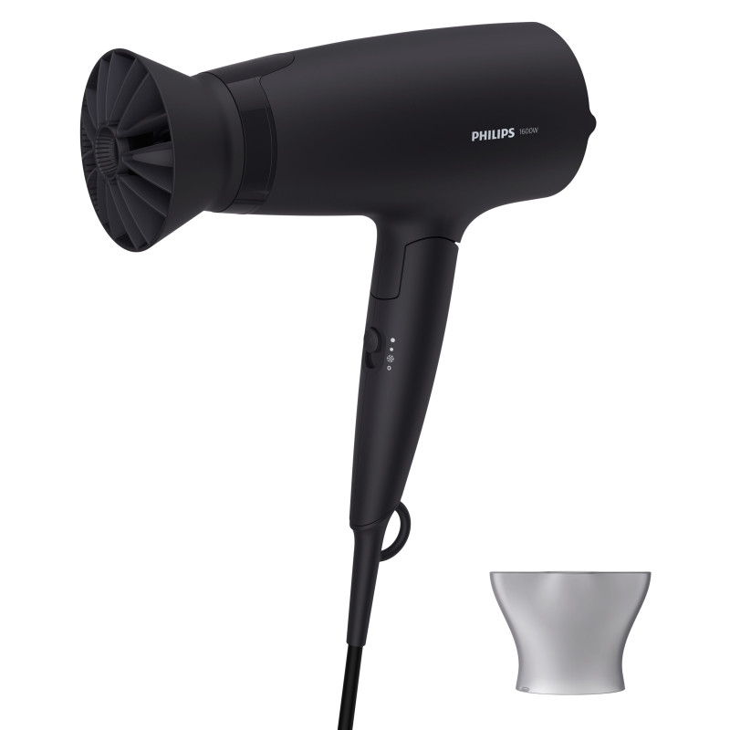 Philips BHD308/10 3000 series BHD308/10 Secador, CC, Negro, Anilla para colgar, 1,8 m, 1600 W, 220 - 240 V