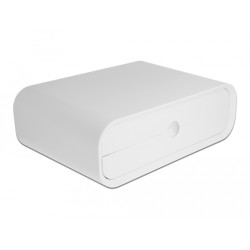 DeLOCK 18325 Soporte de monitor con dos cajones blancos, Independiente, 30 kg, Blanco 2