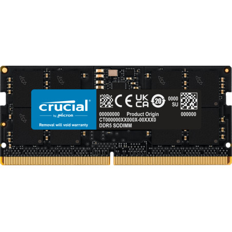 Crucial CT24G56C46S5 CT24G56C46S5, 24 GB, 1 x 24 GB, DDR5, 5600 MHz, 262-pin SO-DIMM