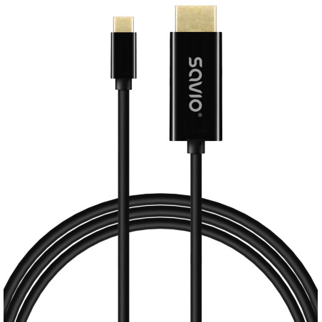 Savio CL-190 Cl-190, 1 m, USB C, Negro