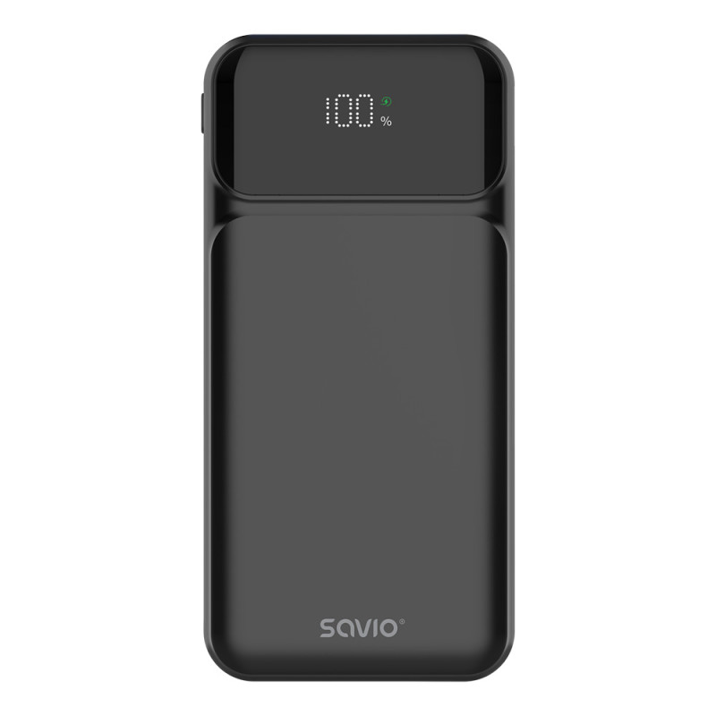 Savio BA-08 BA-08, 1000 mAh, Polímero de litio, 5 V, 20 W, Negro