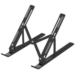 Savio PB-05 PB-05, Soporte para ordenador portátil, Negro, Aluminio, Caucho, 45,7 cm (18"), 45,7 cm (18"), Device