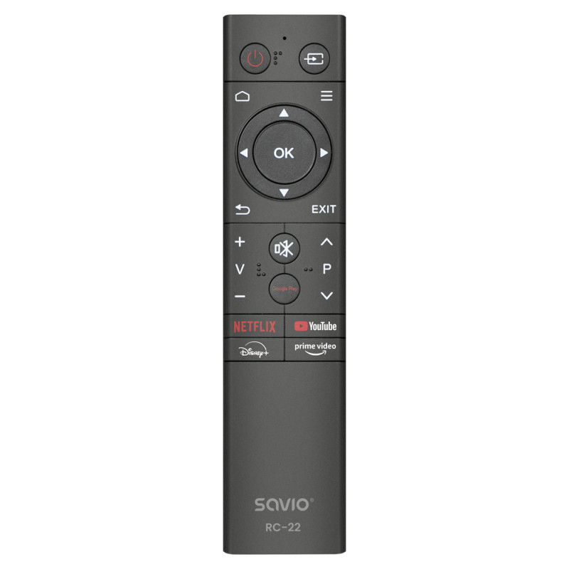 Savio RC-22 RC-22, TV, IR inalámbrico, Negro