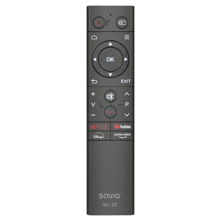 Savio RC-22 RC-22, TV, IR inalámbrico, Negro