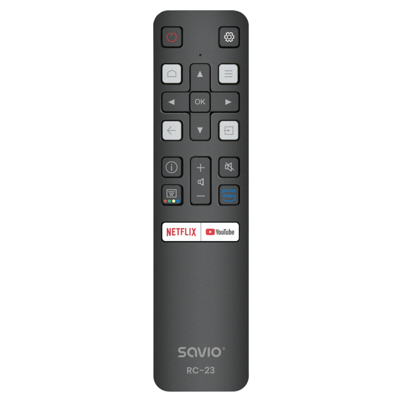 Savio RC-23 RC-23, Universal, IR inalámbrico, Botones, Negro