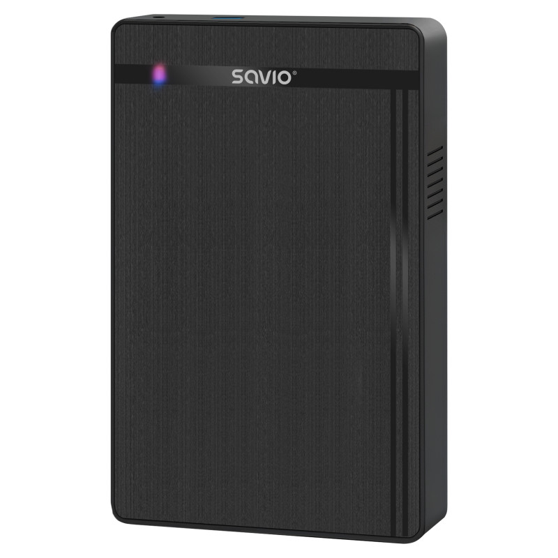 Savio AK-87 AK-87, Carcasa de disco duro/SSD, 2.5/3.5", SATA, 5 Gbit/s, Conexión USB, Negro
