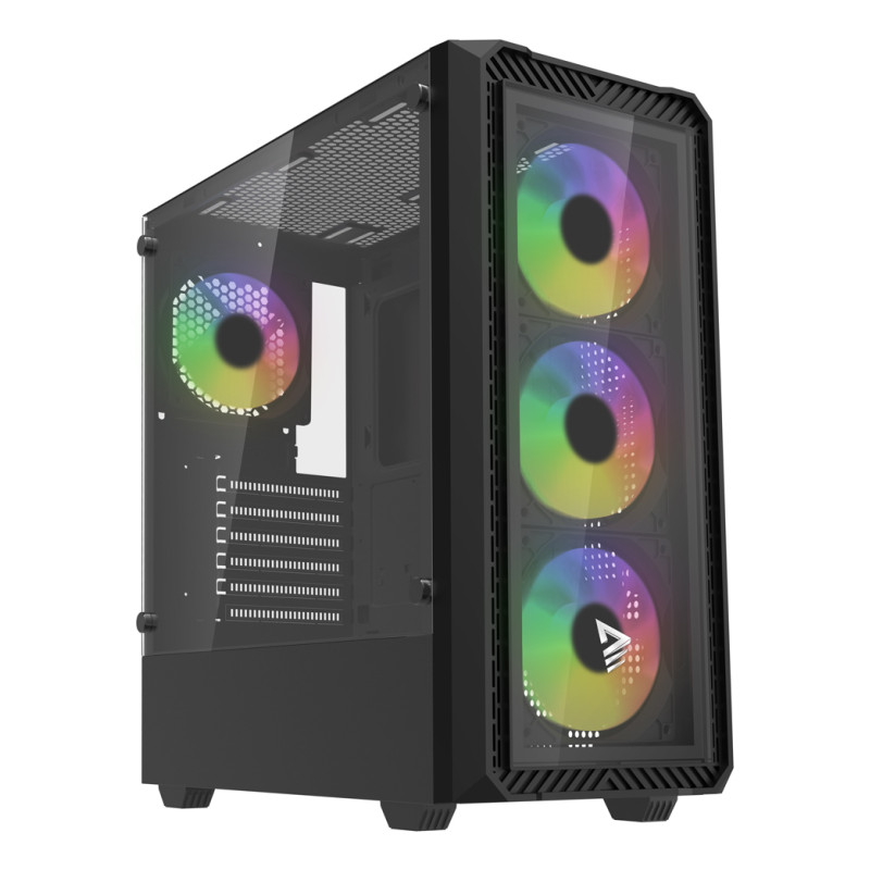 Savio NOCTIS GLASS RGB Noctis Glass RGB, Cubo, PC, Negro, ATX, micro ATX, Vidrio, Hogar / Oficina