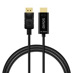 Savio CL-189 CL-189, 1,5 m, Macho, Macho, Derecho, Derecho, Oro