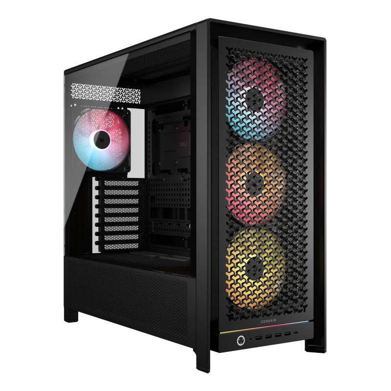 Corsair CC-9011309-WW FRAME 5000D RS ARGB, Midi Tower, PC, Negro, ATX, EATX, micro ATX, Mini-ITX, Plástico, Acero, Vidrio