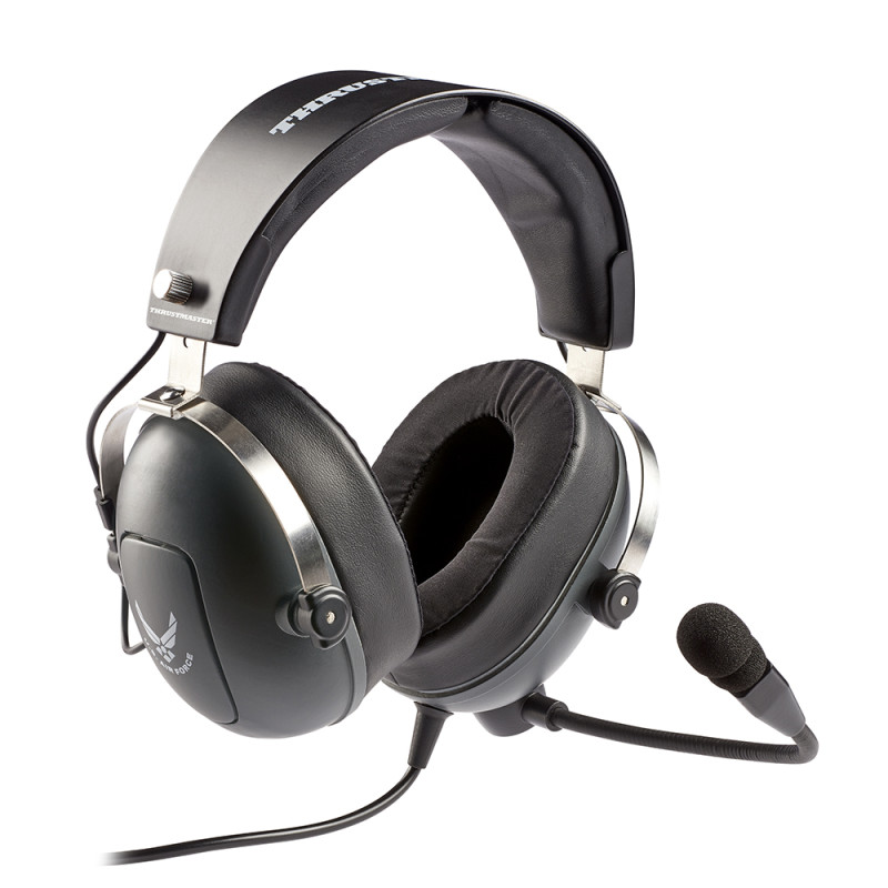 Thrustmaster 4060196 T.Flight U.S. Air Force, Alámbrico, Aviación/Control de tráfico aéreo, 752 g, Auriculares, Negro, Gris