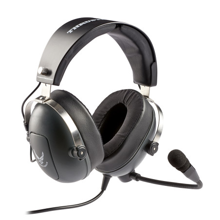 Thrustmaster 4060196 T.Flight U.S. Air Force, Alámbrico, Aviación/Control de tráfico aéreo, 752 g, Auriculares, Negro, Gris