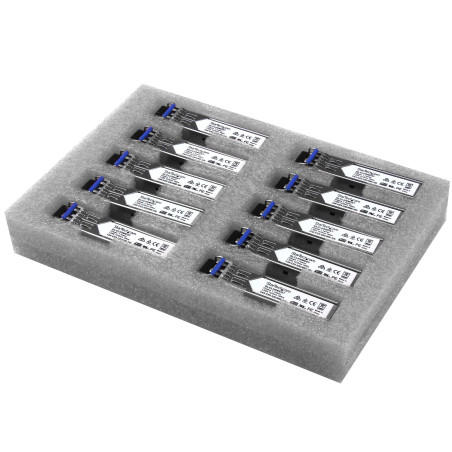StarTech.com GLCLHSMD10ST Paquete de 10 Módulos SFP Compatibles con Cisco GLC-LH-SMD - 1000BASE-LX/LH - Fibra Monomodo 1GbE -