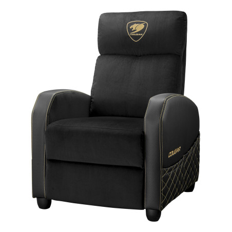 COUGAR 3MRAEGLB.0001 Ranger Elite Gold, Butaca para jugar, 135 kg, Asiento acolchado tapizado, Respaldo acolchado tapizado,