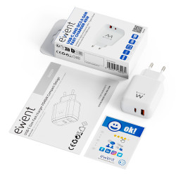 Ewent EW1329 EW1329, Interior, Corriente alterna, 20 V, Blanco 2