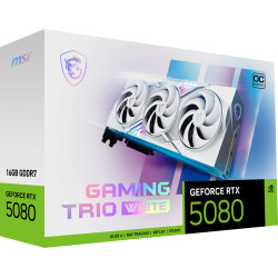MSI GEFORCE RTX 5080 16G GAMING TRIO OC WHITE GAMING GEFORCE RTX 5080 16G TRIO OC WHITE, GeForce RTX 5080, 16 GB, GDDR7, 256 2