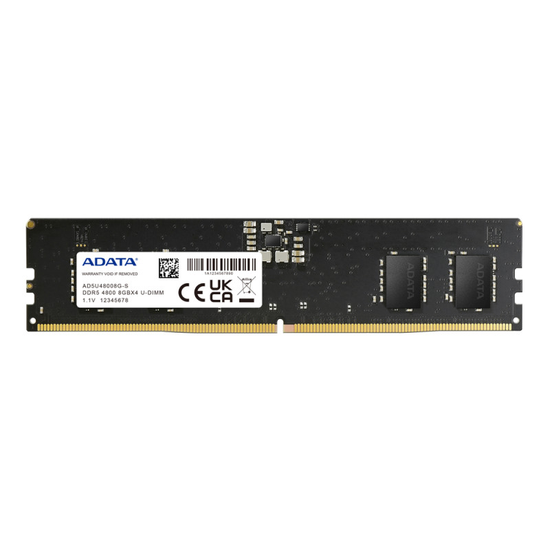 ADATA AD5U48008G-S AD5U48008G-S, 8 GB, 1 x 8 GB, DDR5, 4800 MHz, 288-pin DIMM