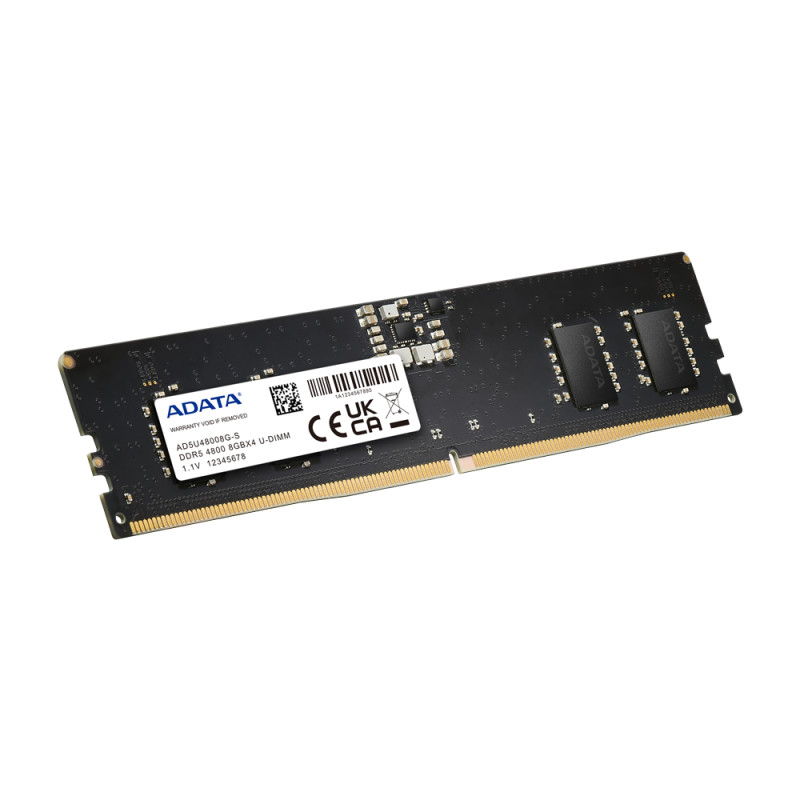 ADATA AD5U48008G-S AD5U48008G-S, 8 GB, 1 x 8 GB, DDR5, 4800 MHz, 288-pin DIMM