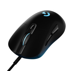 Logitech G 910-005633 G403 HERO, mano derecha, Óptico, USB tipo A, 25600 DPI, 1 ms, Negro