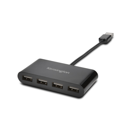 Kensington K39120EU Hub USB 2.0 de 4 puertos, Negro, Windows XP or above; macOS 10.6 or above, 1 pieza(s), 75 mm, 90 mm, 18 mm