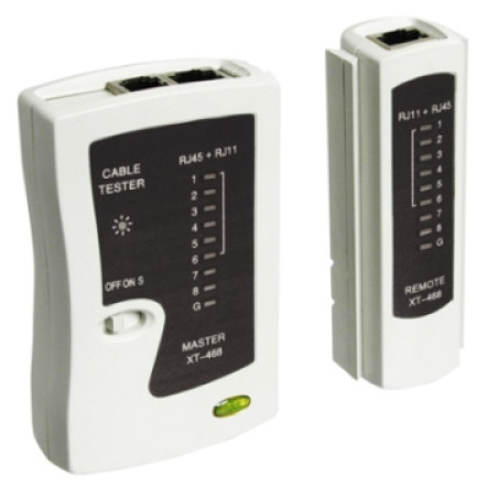 WP WPC-TST-001 WPC-TST-001, RJ-11, RJ-12, RJ-45, Blanco, 110 x 35 x 180 mm