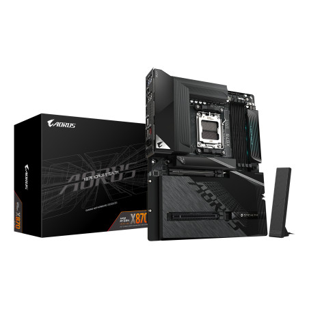 GIGABYTE X870 A STEALTH X870 AORUS STEALTH Placa Base - Compatible con procesadores AMD Ryzen 9000, VRM digital de 16+2+2