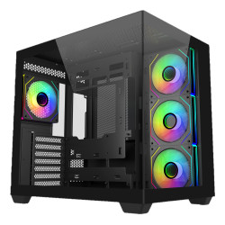 Cooler Master E681-KHNN-S00 Elite 681, Midi Tower, PC, Negro, ATX, ITX, micro ATX, Acero, Vidrio templado, Juego
