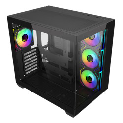 Cooler Master E681-KHNN-S00 Elite 681, Midi Tower, PC, Negro, ATX, ITX, micro ATX, Acero, Vidrio templado, Juego 2