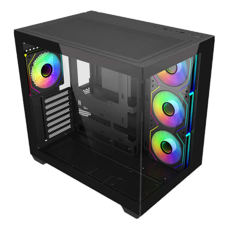 Cooler Master E681-KHNN-S00 Elite 681, Midi Tower, PC, Negro, ATX, ITX, micro ATX, Acero, Vidrio templado, Juego