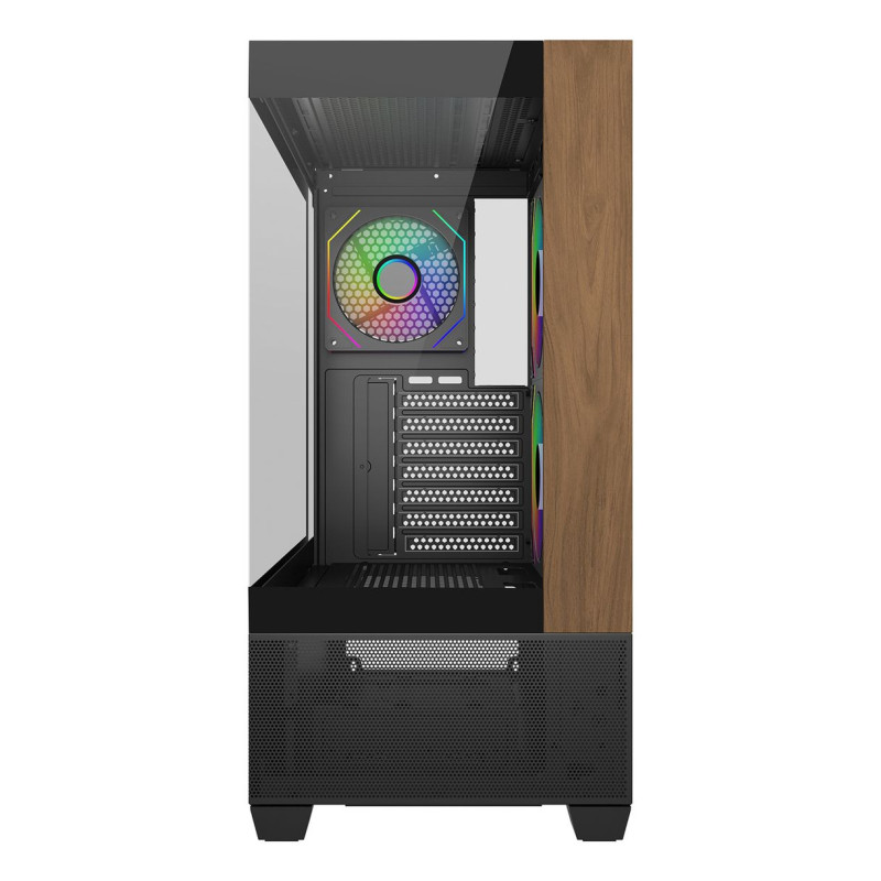 Cooler Master E690-KHNN-S00 Elite 690 Wood, Midi Tower, PC, Negro, ATX, ITX, micro ATX, Acero, Vidrio templado, Madera, Juego