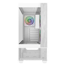 Cooler Master E690-WHNN-S00 Elite 690 Wood, Midi Tower, PC, Blanco, ATX, ITX, micro ATX, Acero, Vidrio templado, Madera, Juego 2